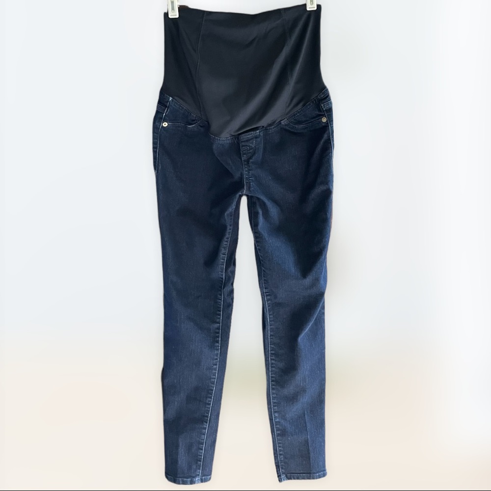 Isabel Maternity Jegging by Ingrid & Isabel Size 2/26 Black Panel Dark Blue Pant